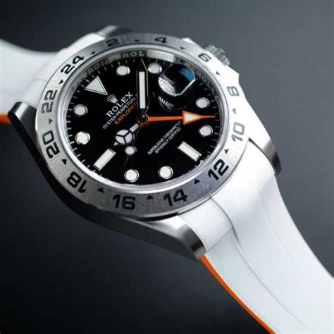 rolex ruber|rolex explorer ii rubber strap.